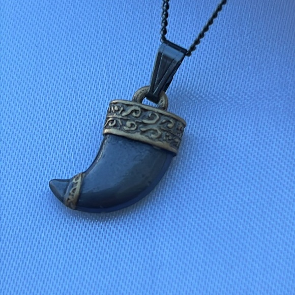 ALEX AND ANI Tiger's Claw Necklace, Two Tone -Midnight Silver/Gold - Picture 4 of 4